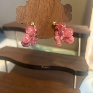 Elegant Vintage Purple Beaded Earrings